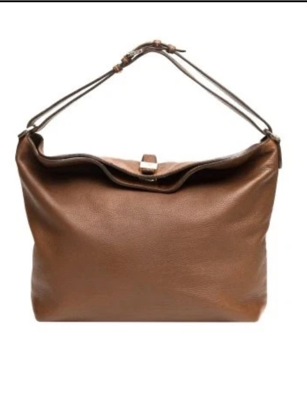 Mulberry Brown Leather Shoulder Bag with Top Flap